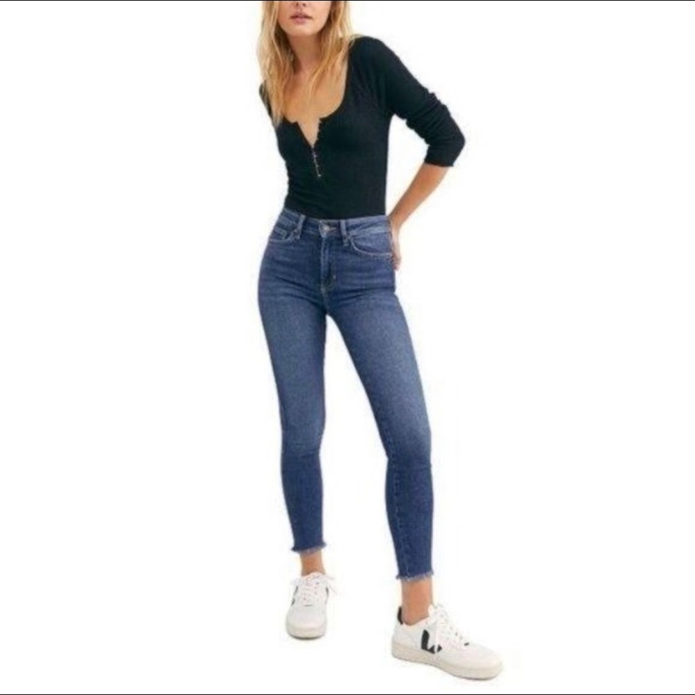 Free People Raw Hem High Rise Jeggings Size 26